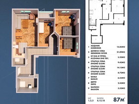 Gostivar, 4 Rooms, 87 m² Unfurnished Apartment - For Sale | Photo 2