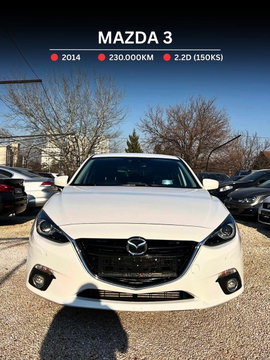 2014 Модел Mazda 3 Дизел Рачен Менувач Хечбек 230.000 км - На Продажба | Фотографија 1