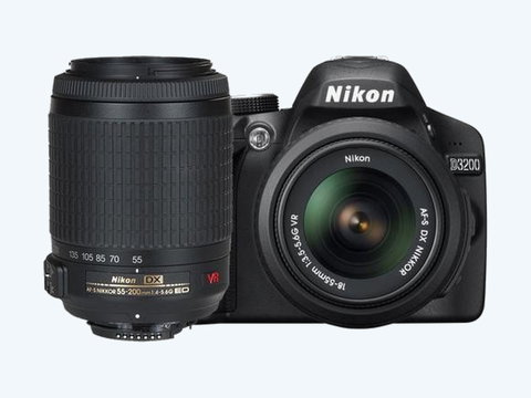 Nikon DSLR D3200 camera + 18-55mm VR + 55-200mm VR | Photo 1