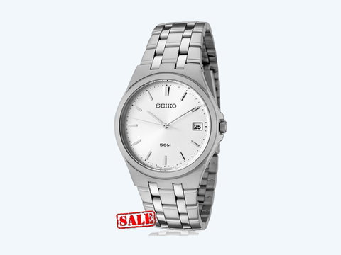 Seiko SGEF11P1 Stainless Steel White Dial Mens Watch | Photo 1