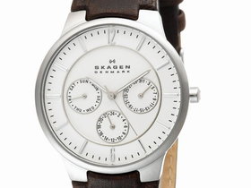 Skagen 331XLSL1 Steel Brown Leather Multi-Function Men’s Watch | Photo 2