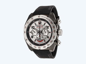 Sector R3271660115 Race Retro-Chronograph Black Leather Mens Watch