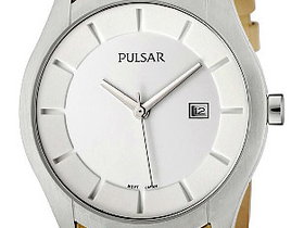Pulsar PXDB19X1 White Dial Beige Leather Mens Watch | Photo 2