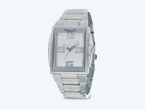 Kenneth Cole New York KC3942 Stainless Steel Textured Silver Dial Mens Watch | Photo 1