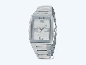 Kenneth Cole New York KC3942 Stainless Steel Textured Silver Dial Mens Watch