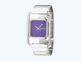 Nixon A238-390 The Dynasty Purple Dial Stainless Steel Womens Watch