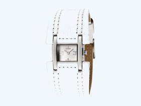 Pulsar PEG847X1White Leather Womens Watch
