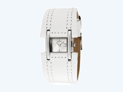 Pulsar PEG847X1White Leather Womens Watch | Photo 1