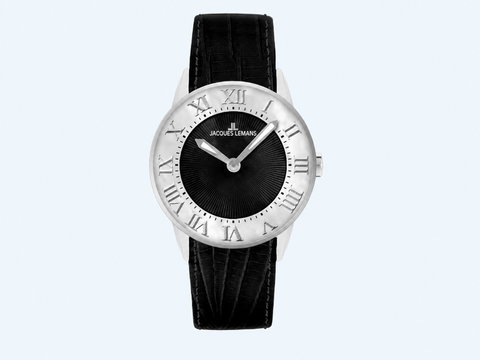 Jacques Lemans Havana 1-1573A Black Leather Women’s Watch | Photo 1