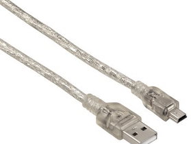 Hama Mini USB 2.0 Cable, double shielded, 1.80 m, transparent | Photo 2