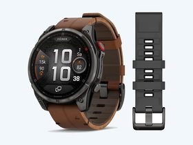 GARMIN Fenix 8 Pro 47 mm AMOLED sapphire titanium smartwatch - Leather Band