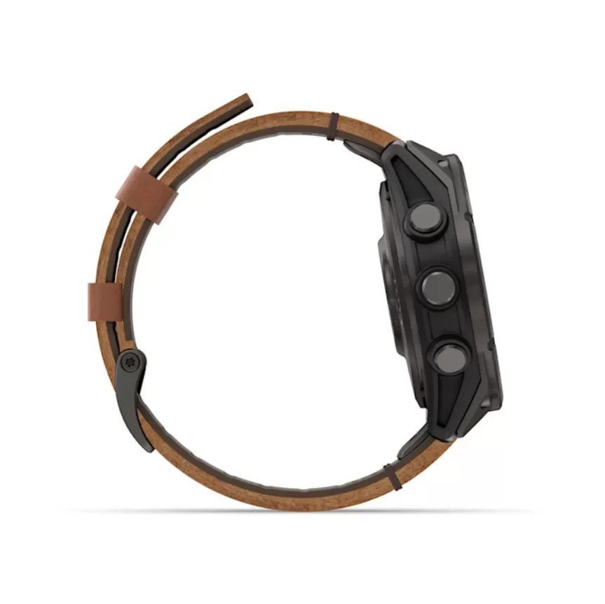 GARMIN Fenix 8 Pro 51 mm AMOLED sapphire titanium smartwatch - Leather Band