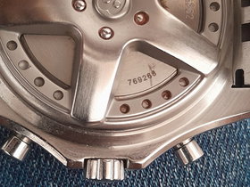 Orë dore kronograf Breitling for Bentley me fushë të zezë dhe byzylyk çeliku ngjyrë argjendi | Foto 2