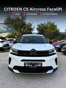 2022 Модел Citroen C5 Aircross Дизел Рачен Менувач SUV - Кросовер 179.000 км - На Продажба | Фотографија 1