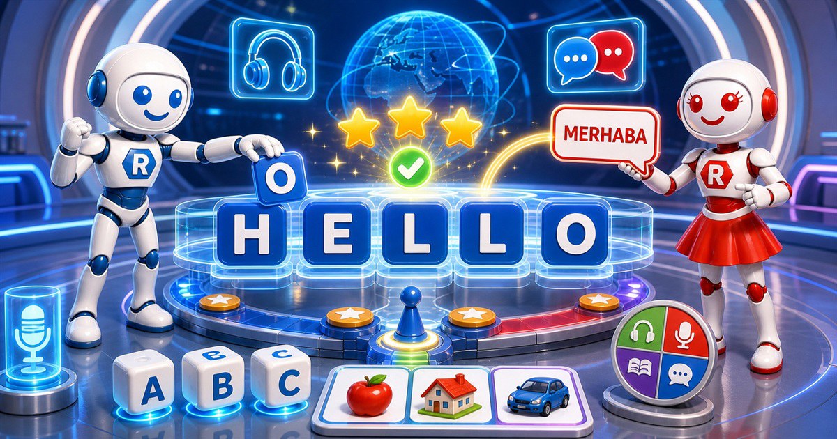 Users learning English with the ReBALKAN word game